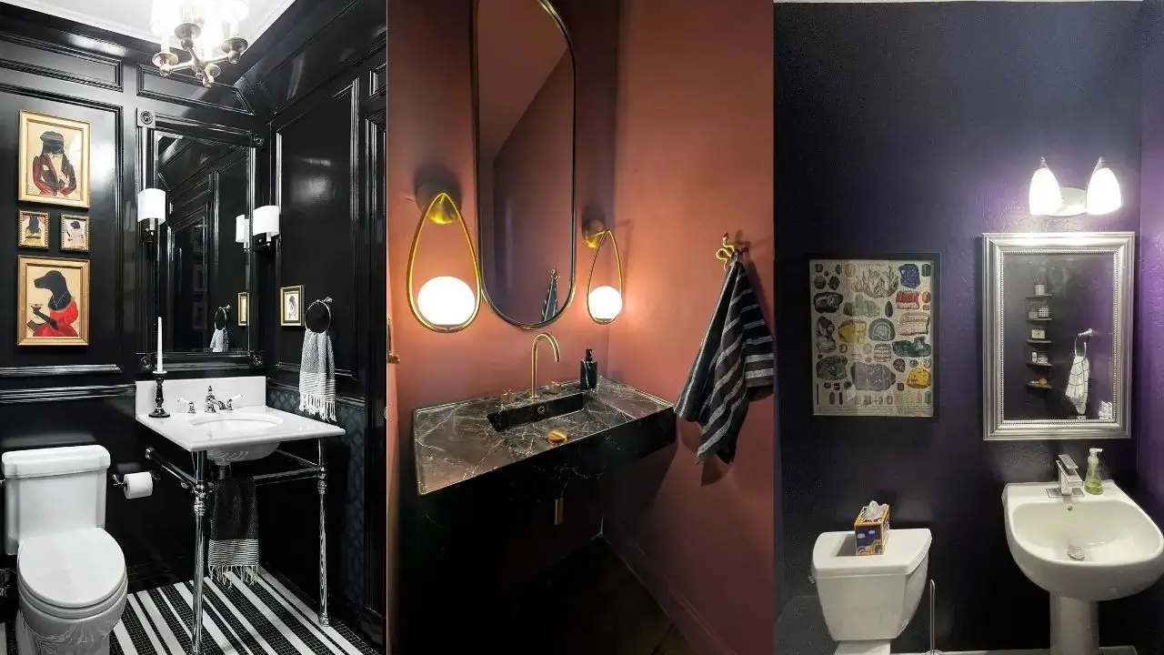 Dark Powder Room Ideas