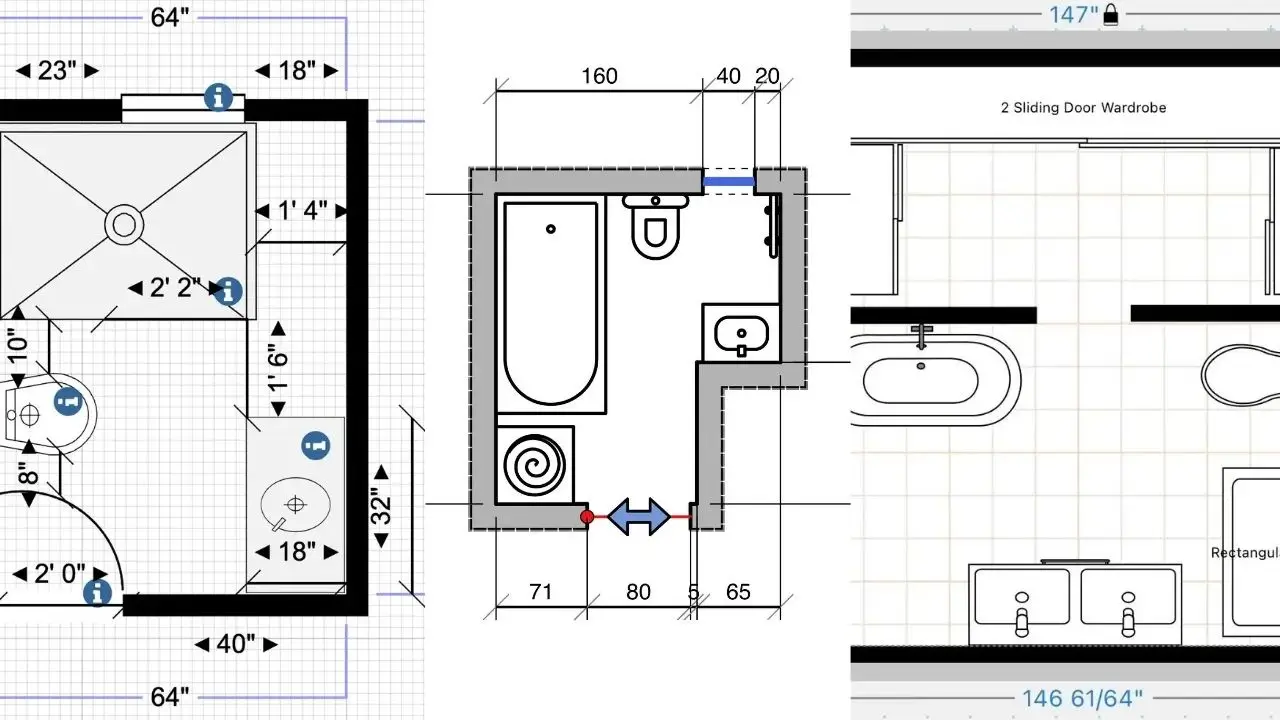 Small Bathroom Layout Floor Plan