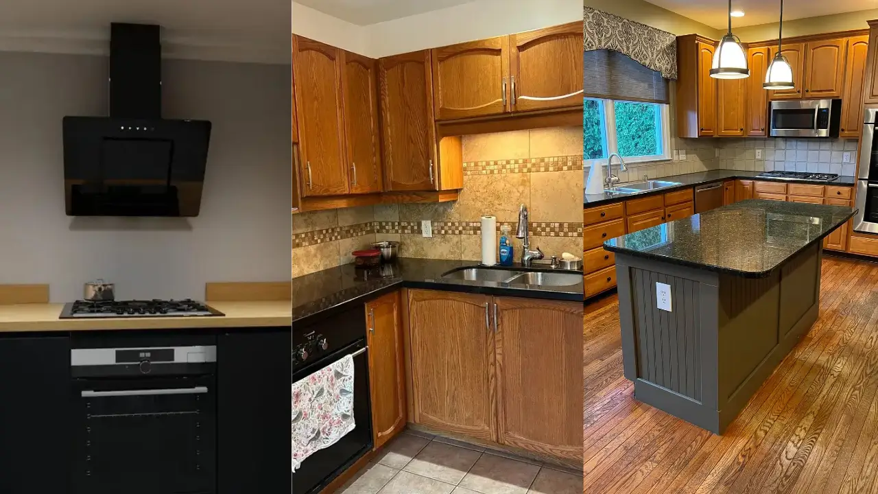 black and wood kitchen ideas