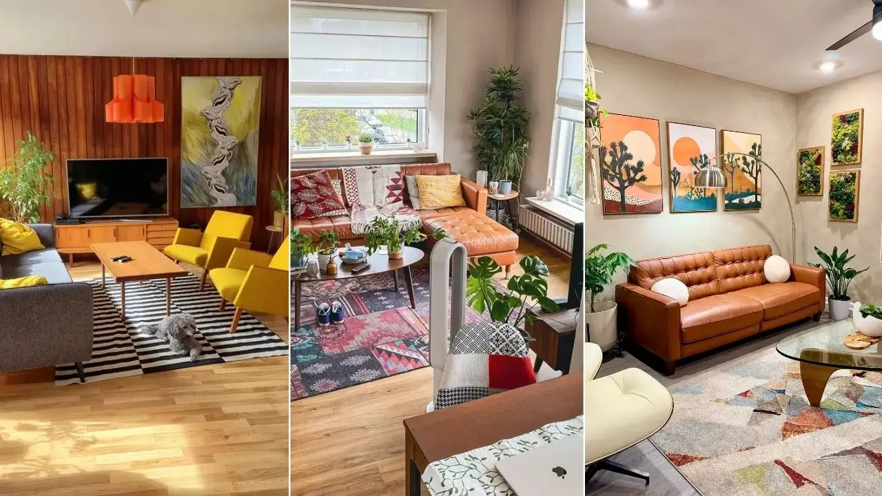 mid century modern living room